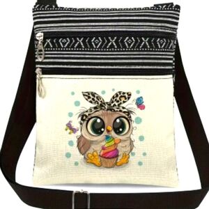 🍍Cute Cartoon Owl Print Crossbody Bag
